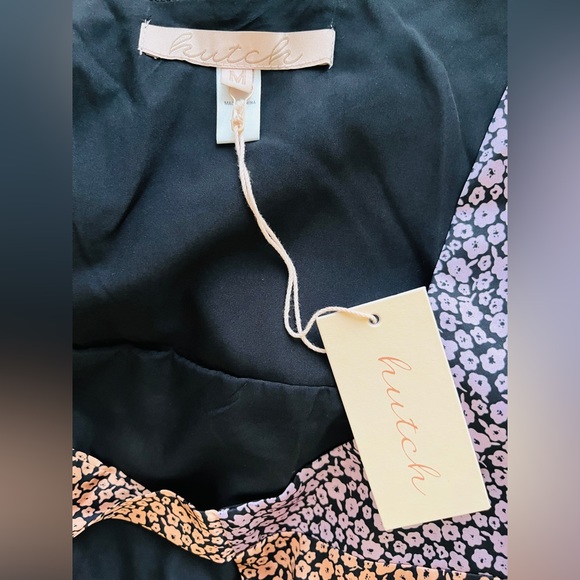 NWT Size Medium Anthropologie Hutch ELMA High Low Wrap Dress Pink/Peach/Copper - Picture 14 of 16